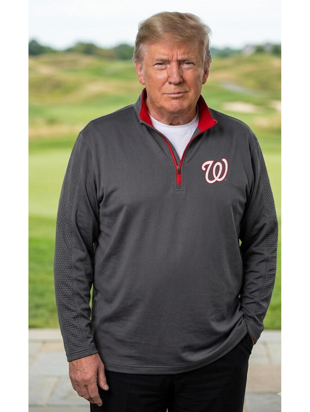 Washington Nationals Genuine Merchandise 1/4 Zip TX3 Cool Pullover Men XL Gray